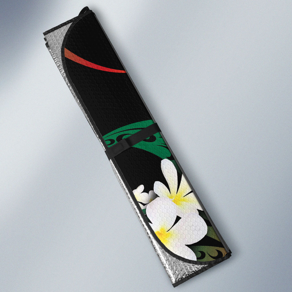 Piko Hawaiian Auto Sun Shade Gradient Spiral Plumeria Tribal Patterns