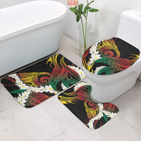 Piko Hawaiian Bathroom Set Gradient Spiral Plumeria Tribal Patterns