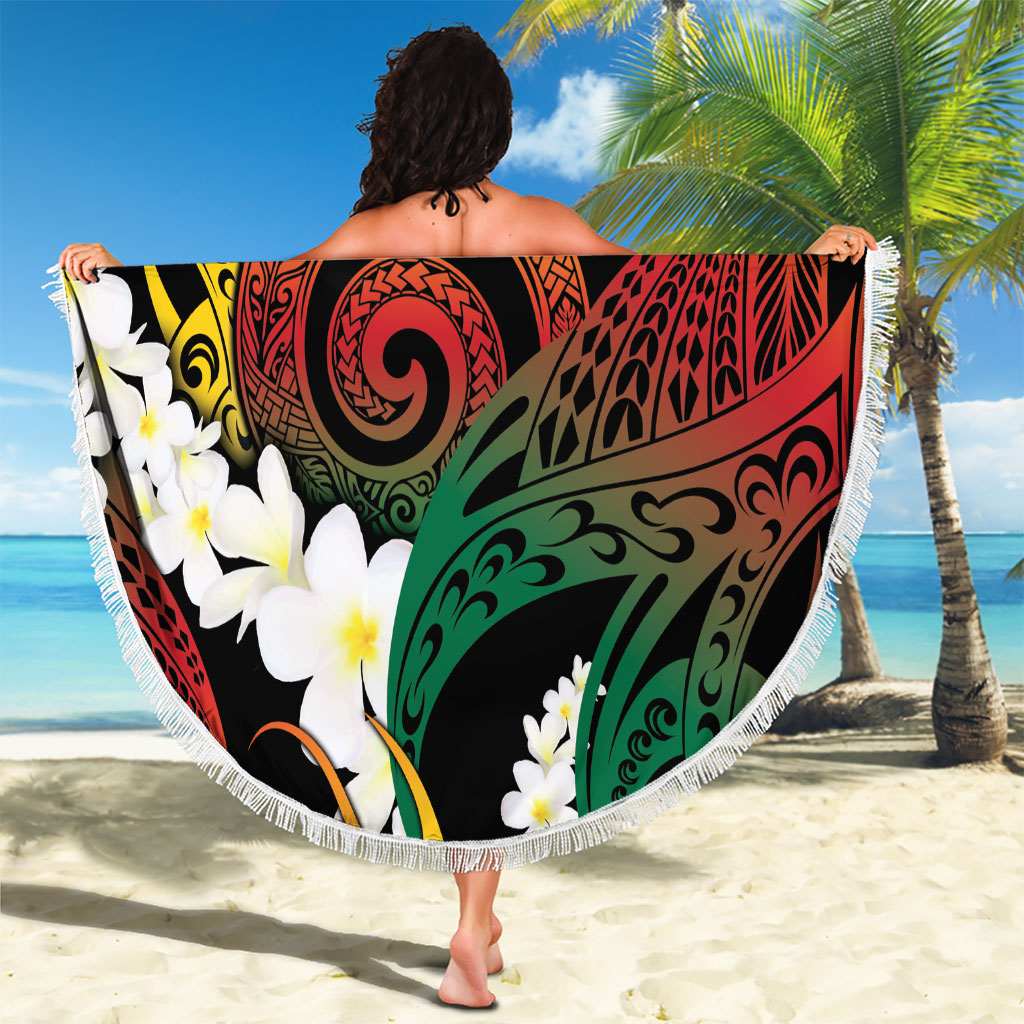 Piko Hawaiian Beach Blanket Gradient Spiral Plumeria Tribal Patterns
