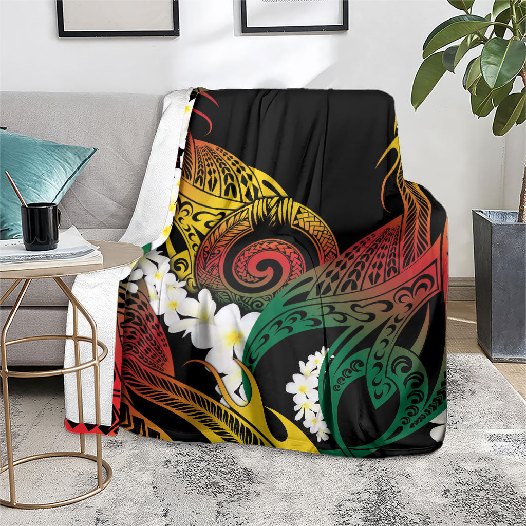 Piko Hawaiian Blanket Gradient Spiral Plumeria Tribal Patterns