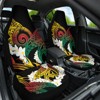 Piko Hawaiian Car Seat Cover Gradient Spiral Plumeria Tribal Patterns
