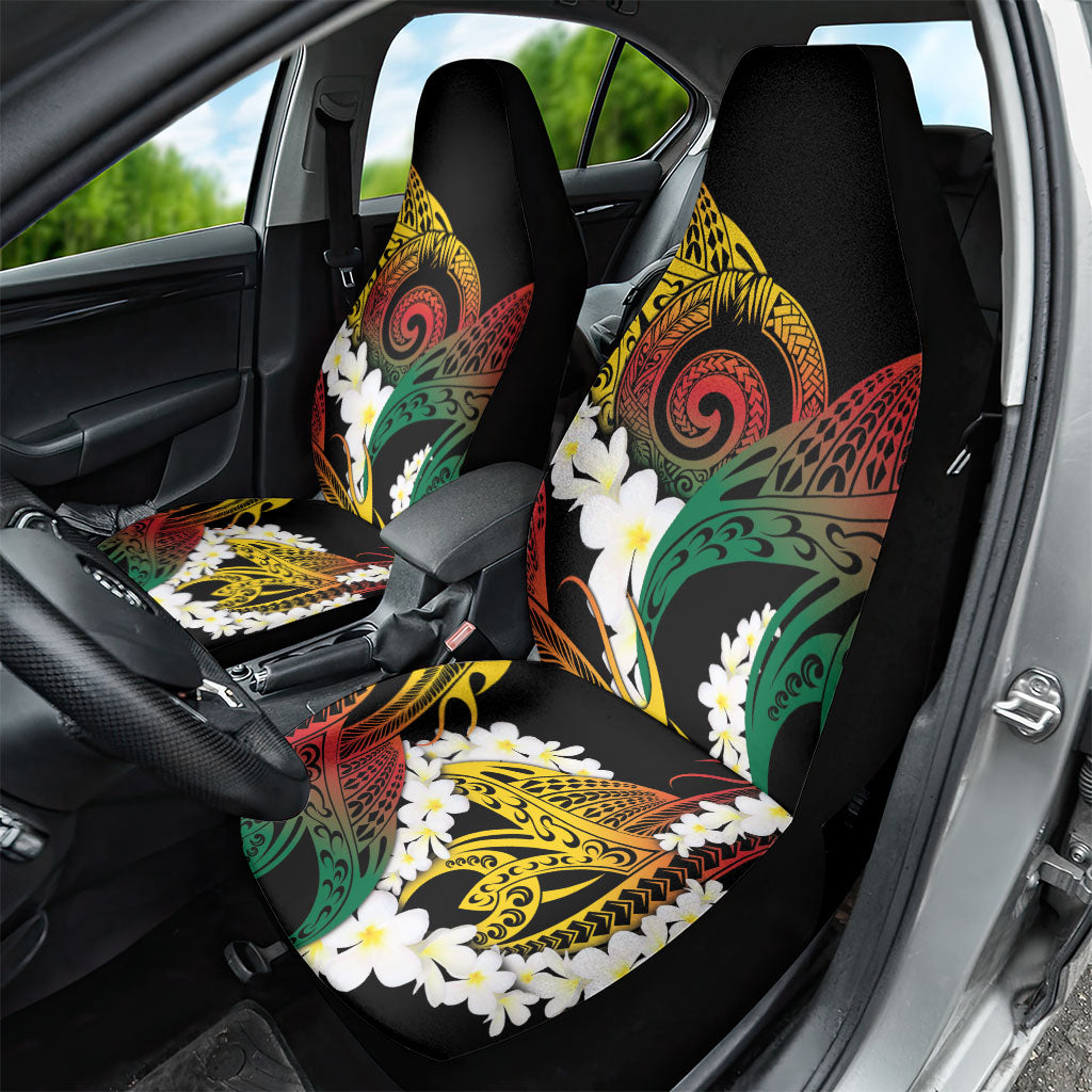 Piko Hawaiian Car Seat Cover Gradient Spiral Plumeria Tribal Patterns