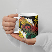 Piko Hawaiian Ceramic Mug Gradient Spiral Plumeria Tribal Patterns