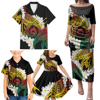 Piko Hawaiian Family Matching Puletasi and Hawaiian Shirt Gradient Spiral Plumeria Tribal Patterns