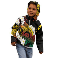 Piko Hawaiian Kid Hoodie Gradient Spiral Plumeria Tribal Patterns