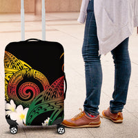 Piko Hawaiian Luggage Cover Gradient Spiral Plumeria Tribal Patterns