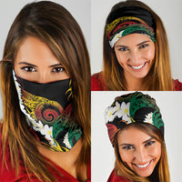 Piko Hawaiian Neck Gaiter Gradient Spiral Plumeria Tribal Patterns