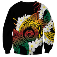 Piko Hawaiian Sweatshirt Gradient Spiral Plumeria Tribal Patterns