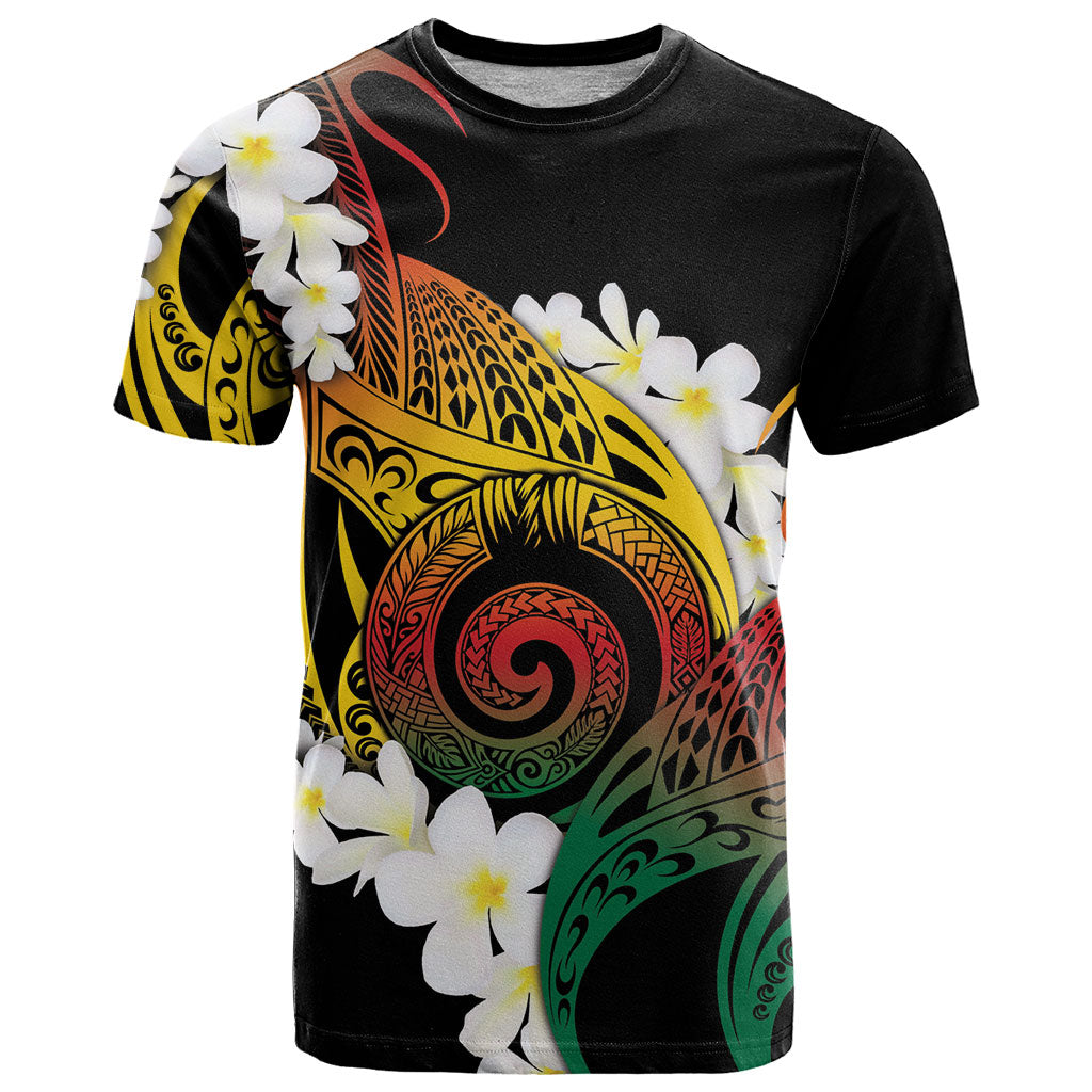 Piko Hawaiian T Shirt Gradient Spiral Plumeria Tribal Patterns