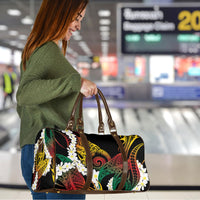 Piko Hawaiian Travel Bag Gradient Spiral Plumeria Tribal Patterns