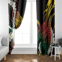Piko Hawaiian Window Curtain Gradient Spiral Plumeria Tribal Patterns
