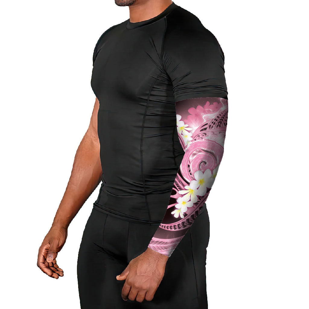 Piko Hawaiian Arm Sleeves Pink Galaxy Spiral Plumeria Tribal Patterns