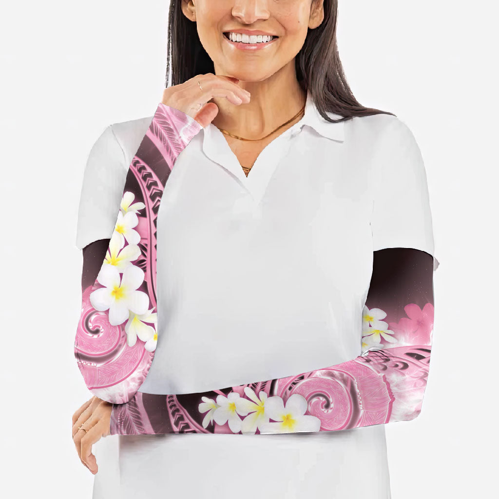 Piko Hawaiian Arm Sleeves Pink Galaxy Spiral Plumeria Tribal Patterns