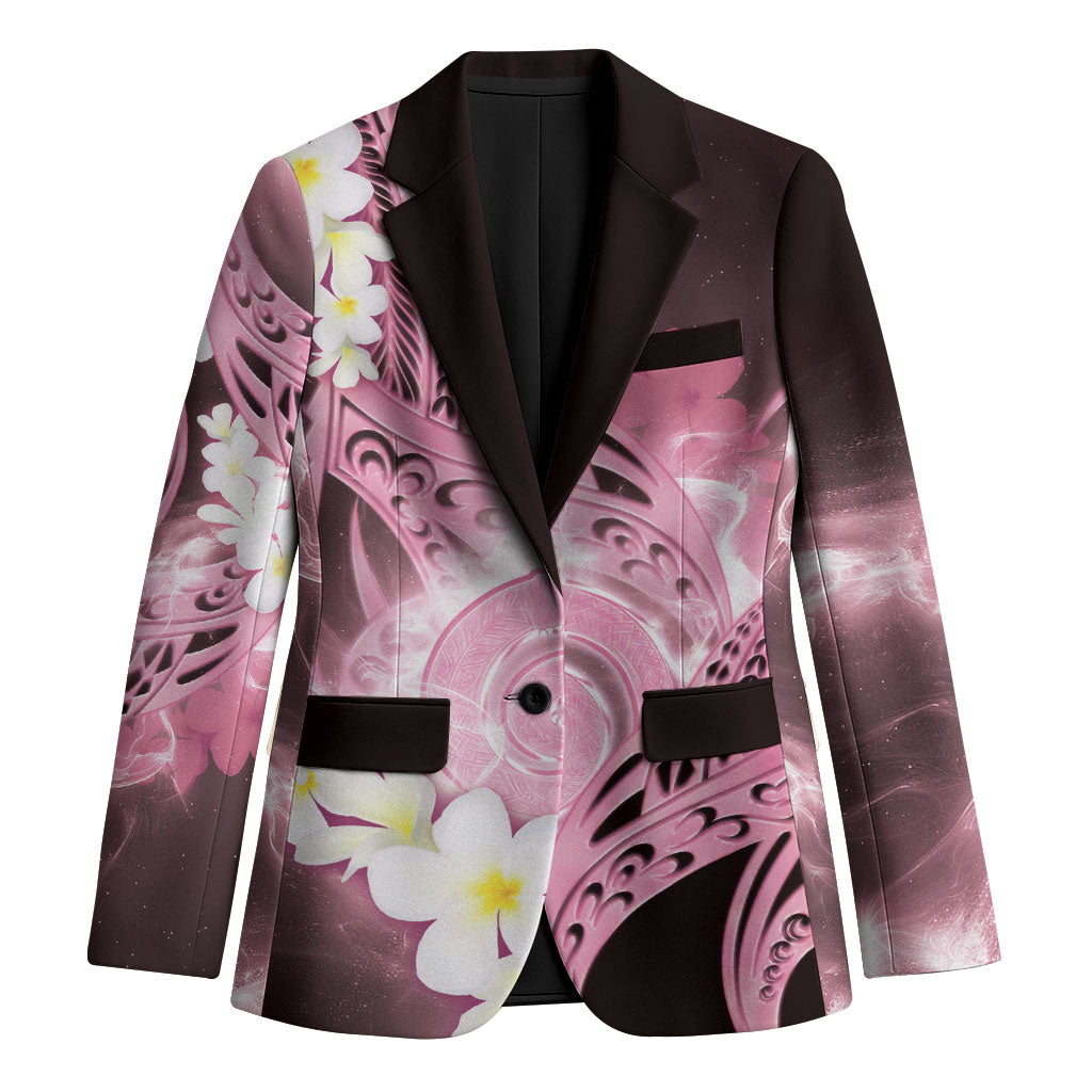Piko Hawaiian Blazer Pink Galaxy Spiral Plumeria Tribal Patterns DT05 Unisex Pink - Polynesian Pride
