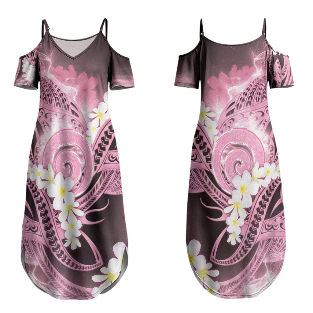 Piko Hawaiian Couples Matching Summer Maxi Dress and Hawaiian Shirt Pink Galaxy Spiral Plumeria Tribal Patterns