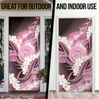 Piko Hawaiian Door Cover Pink Galaxy Spiral Plumeria Tribal Patterns