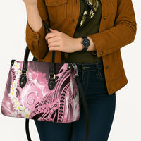 Piko Hawaiian Leather Bag Pink Galaxy Spiral Plumeria Tribal Patterns