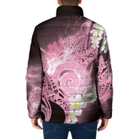 Piko Hawaiian Padded Jacket Pink Galaxy Spiral Plumeria Tribal Patterns
