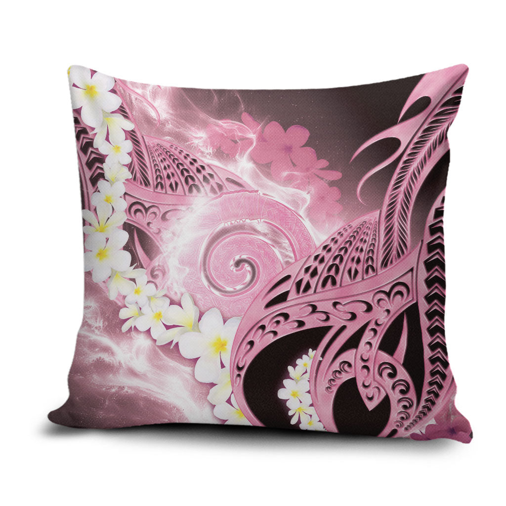 Piko Hawaiian Pillow Cover Pink Galaxy Spiral Plumeria Tribal Patterns DT05 Pink - Polynesian Pride