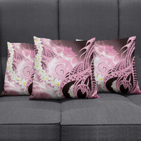 Piko Hawaiian Pillow Cover Pink Galaxy Spiral Plumeria Tribal Patterns