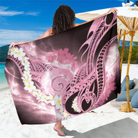 Piko Hawaiian Sarong Pink Galaxy Spiral Plumeria Tribal Patterns