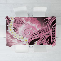 Piko Hawaiian Tablecloth Pink Galaxy Spiral Plumeria Tribal Patterns