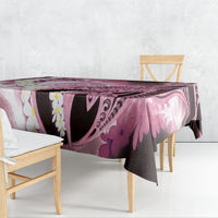 Piko Hawaiian Tablecloth Pink Galaxy Spiral Plumeria Tribal Patterns