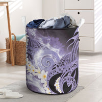 Piko Hawaiian Laundry Basket Purple Galaxy Spiral Plumeria Tribal Patterns