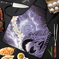 Piko Hawaiian Apron Purple Galaxy Spiral Plumeria Tribal Patterns