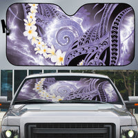 Piko Hawaiian Auto Sun Shade Purple Galaxy Spiral Plumeria Tribal Patterns