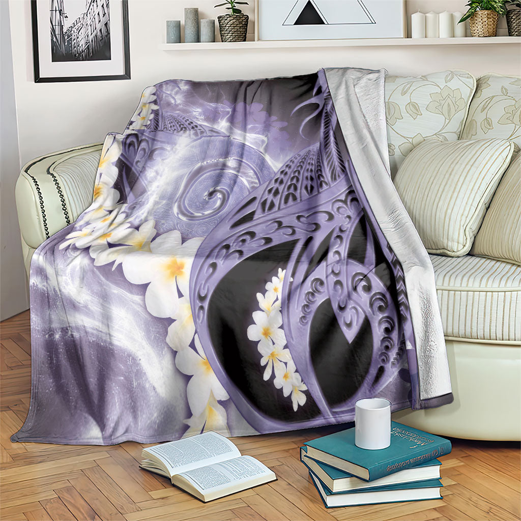 Piko Hawaiian Blanket Purple Galaxy Spiral Plumeria Tribal Patterns DT05 Purple - Polynesian Pride