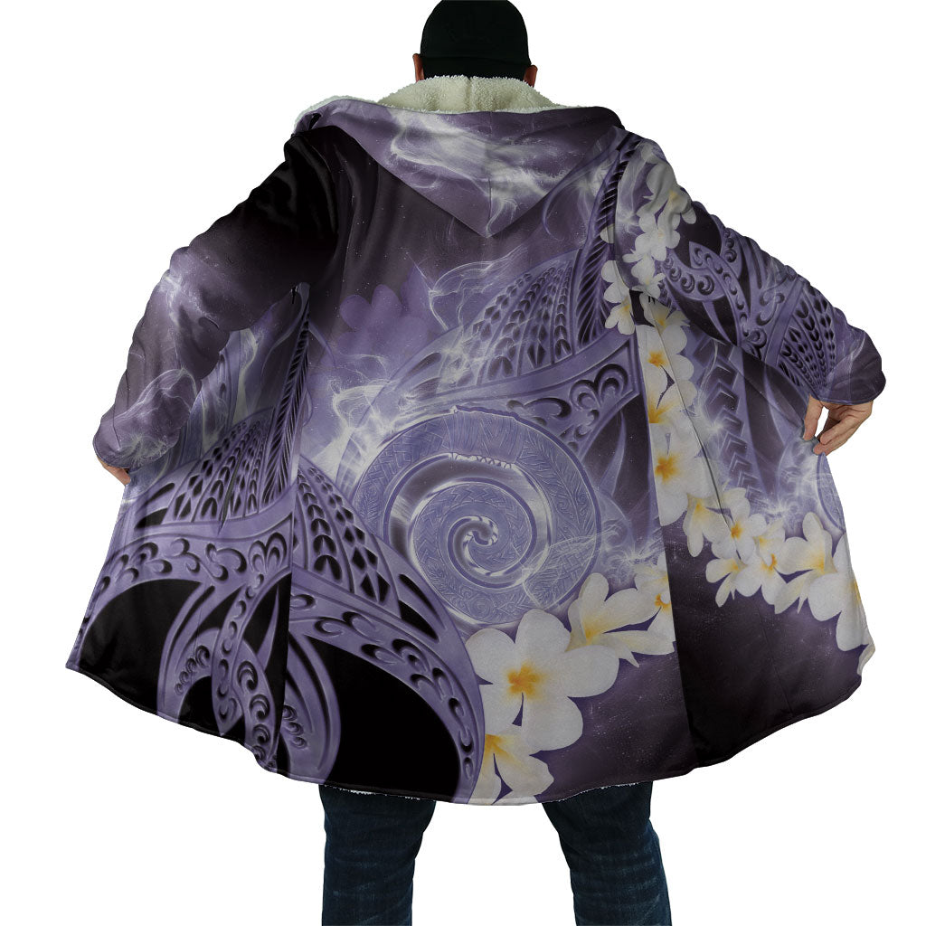 Piko Hawaiian Cloak Purple Galaxy Spiral Plumeria Tribal Patterns