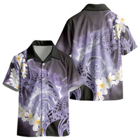 Piko Hawaiian Kid Hawaiian Shirt Purple Galaxy Spiral Plumeria Tribal Patterns
