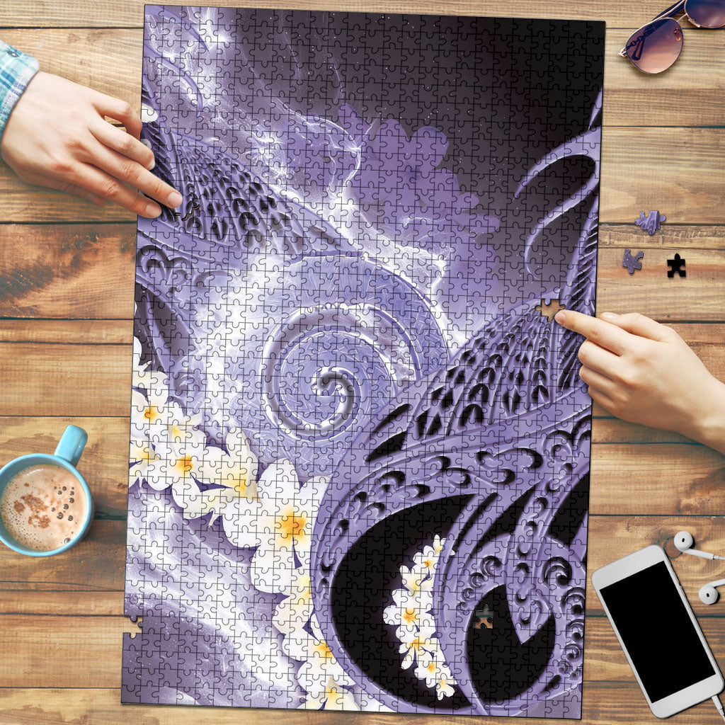 Piko Hawaiian Puzzle Purple Galaxy Spiral Plumeria Tribal Patterns DT05 Purple - Polynesian Pride