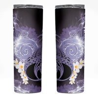 Piko Hawaiian Skinny Tumbler Purple Galaxy Spiral Plumeria Tribal Patterns