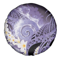 Piko Hawaiian Spare Tire Cover Purple Galaxy Spiral Plumeria Tribal Patterns