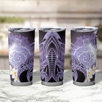 Piko Hawaiian Tumbler Cup Purple Galaxy Spiral Plumeria Tribal Patterns