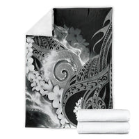 Piko Hawaiian Blanket Monochrome Galaxy Spiral Plumeria Tribal Patterns