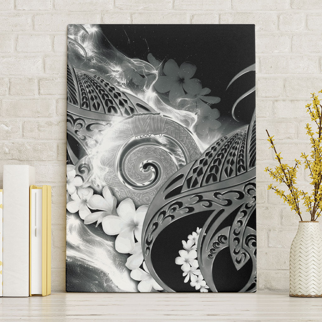 Piko Hawaiian Canvas Wall Art Monochrome Galaxy Spiral Plumeria Tribal Patterns