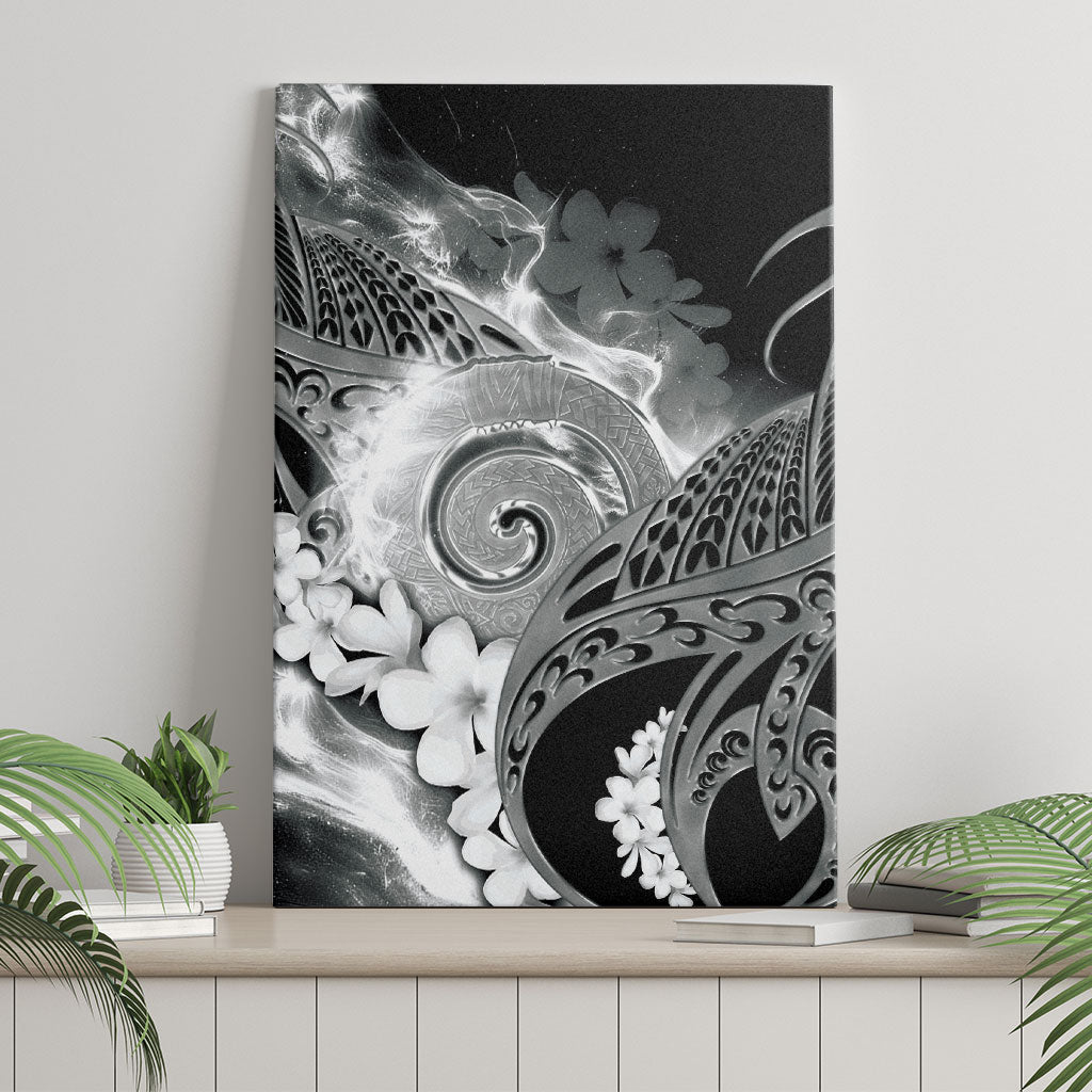 Piko Hawaiian Canvas Wall Art Monochrome Galaxy Spiral Plumeria Tribal Patterns