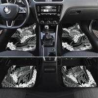 Piko Hawaiian Car Mats Monochrome Galaxy Spiral Plumeria Tribal Patterns