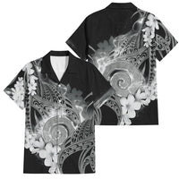 Piko Hawaiian Family Matching Summer Maxi Dress and Hawaiian Shirt Monochrome Galaxy Spiral Plumeria Tribal Patterns