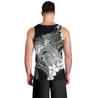 Piko Hawaiian Men Tank Top Monochrome Galaxy Spiral Plumeria Tribal Patterns