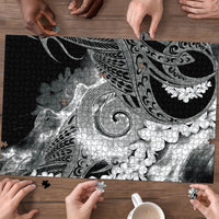 Piko Hawaiian Puzzle Monochrome Galaxy Spiral Plumeria Tribal Patterns