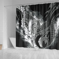 Piko Hawaiian Shower Curtain Monochrome Galaxy Spiral Plumeria Tribal Patterns