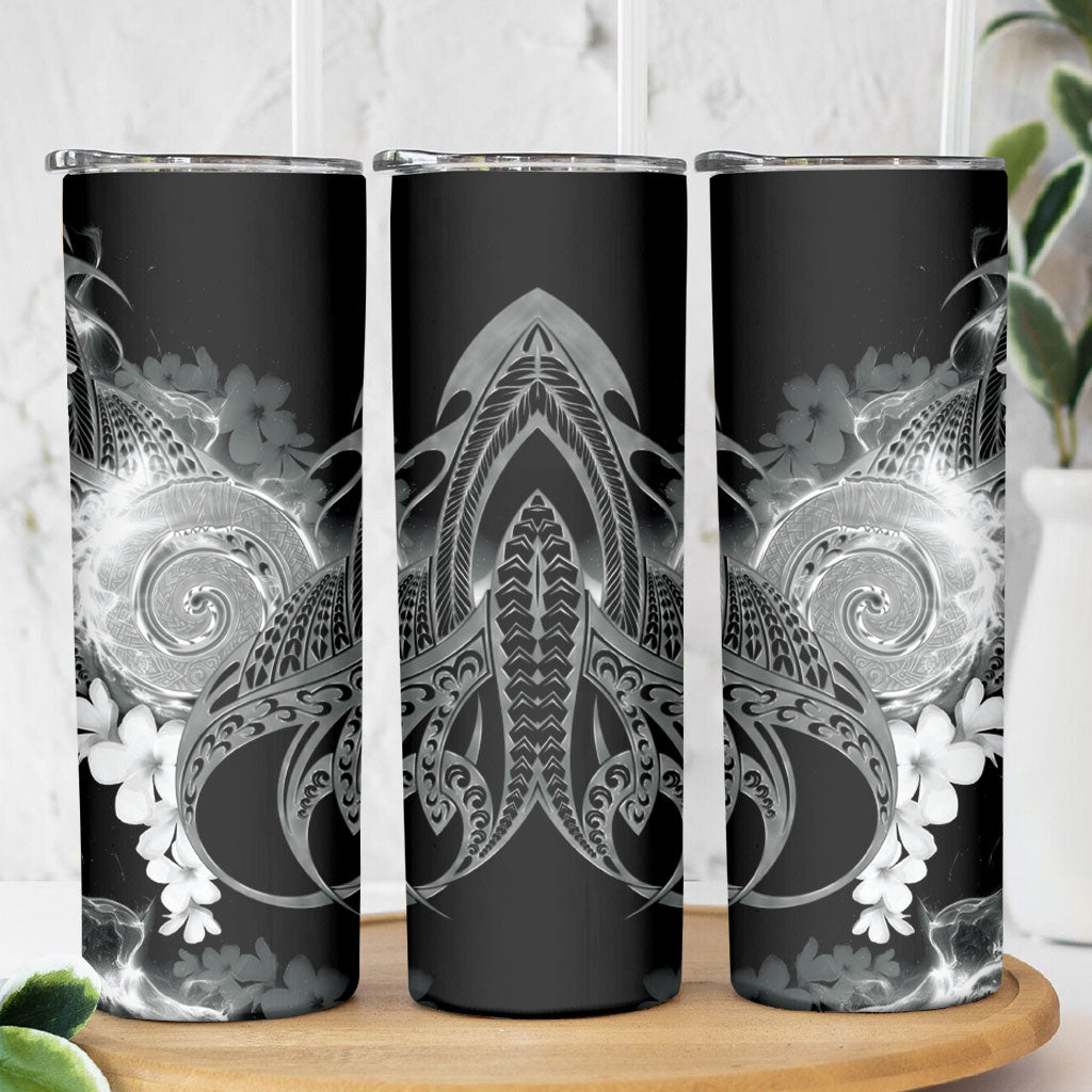Piko Hawaiian Skinny Tumbler Monochrome Galaxy Spiral Plumeria Tribal Patterns