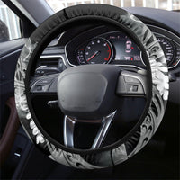 Piko Hawaiian Steering Wheel Cover Monochrome Galaxy Spiral Plumeria Tribal Patterns