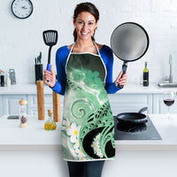 Piko Hawaiian Apron Green Galaxy Spiral Plumeria Tribal Patterns