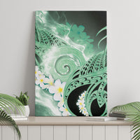 Piko Hawaiian Canvas Wall Art Green Galaxy Spiral Plumeria Tribal Patterns