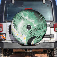 Piko Hawaiian Spare Tire Cover Green Galaxy Spiral Plumeria Tribal Patterns